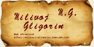 Milivoj Gligorin vizit kartica